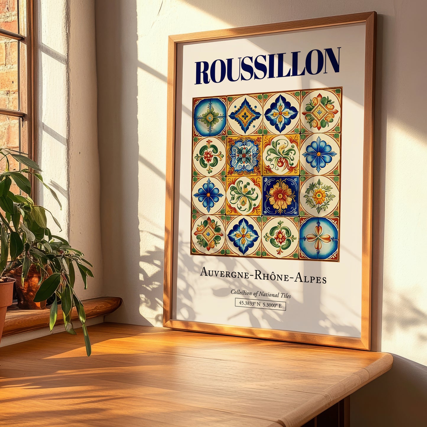 Roussillon, France – Travel Poster, clean layout with no caption