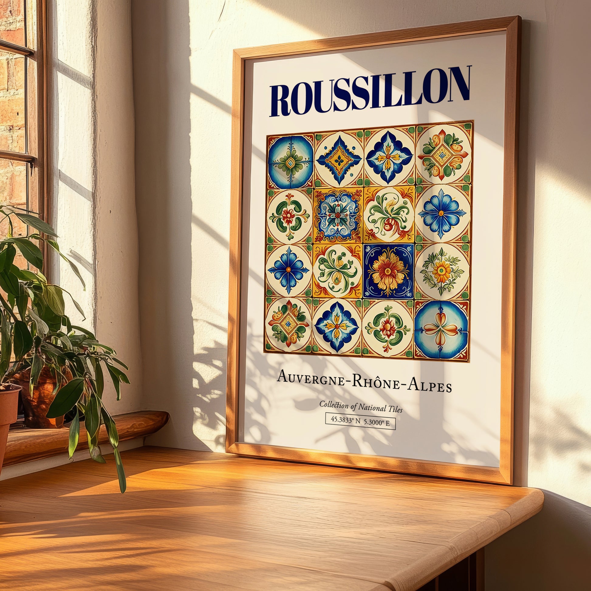 Roussillon, France – Travel Poster, clean layout with no caption