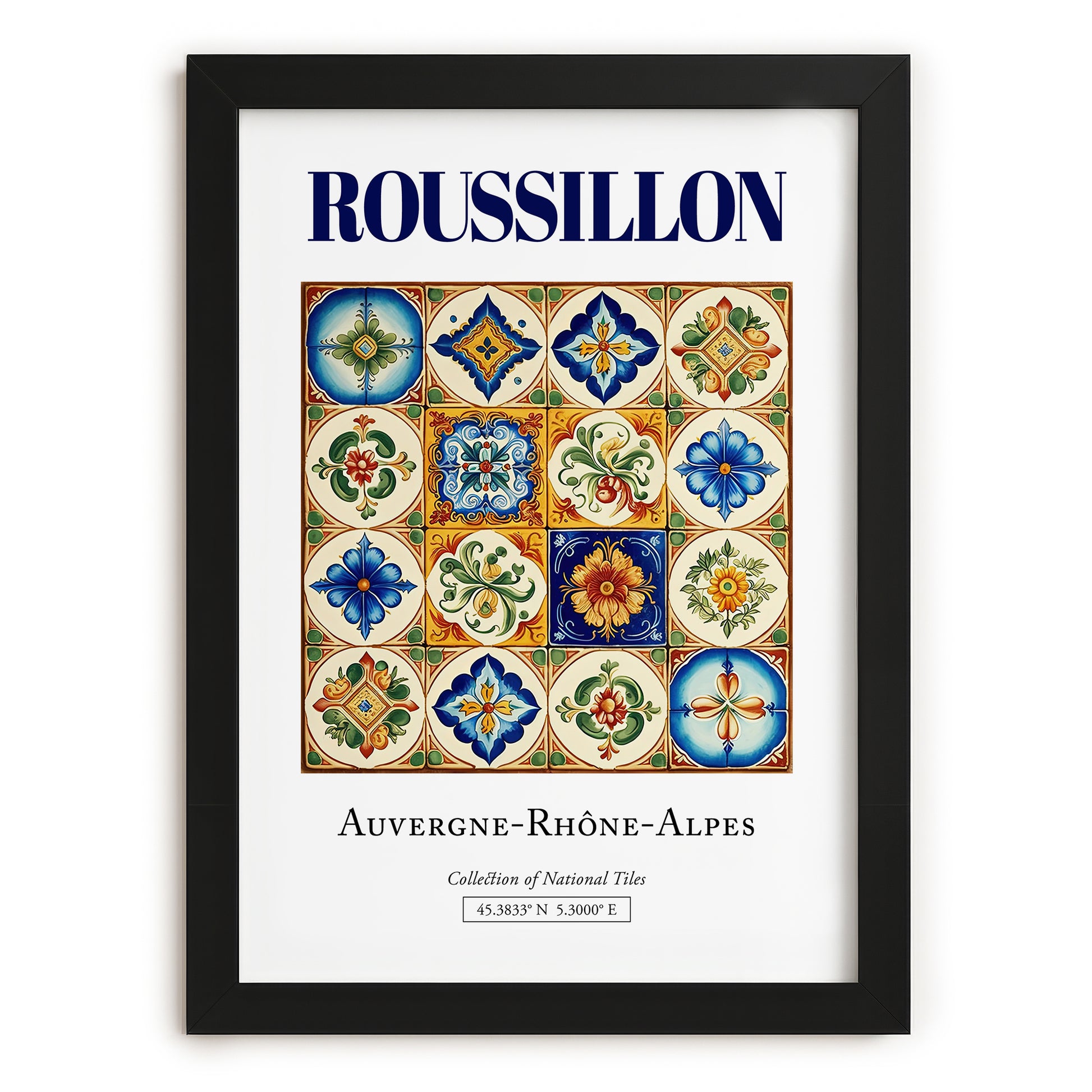 Roussillon, France – Travel Poster, in sleek black frame