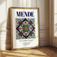 Mende, France – Retro Travel Poster, styled in a charming Paris street view