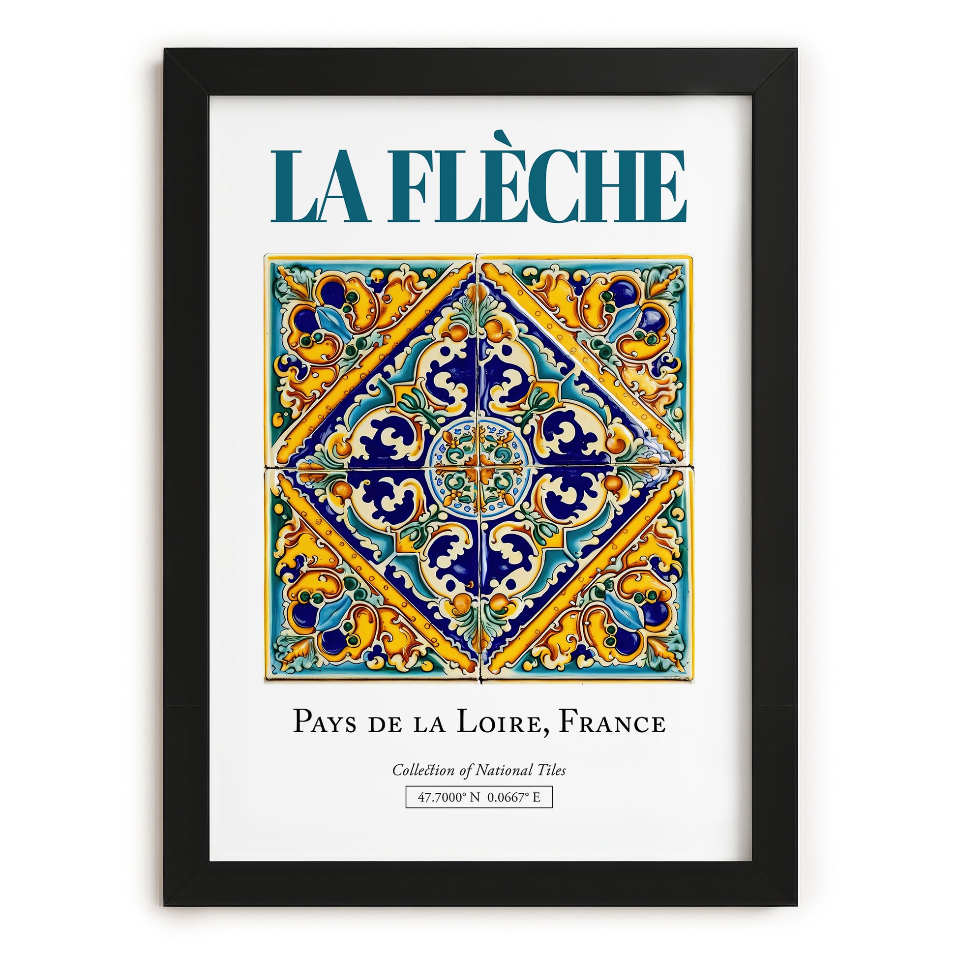 La Flèche, France – Away From Home Poster, in sleek black frame