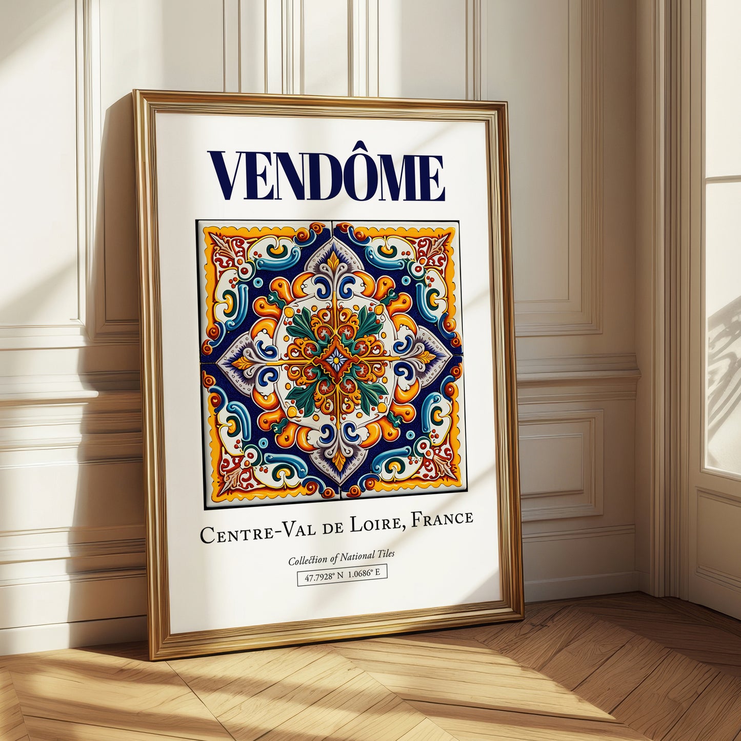 Vendôme, France – Travel Poster, styled in a charming Paris street view
