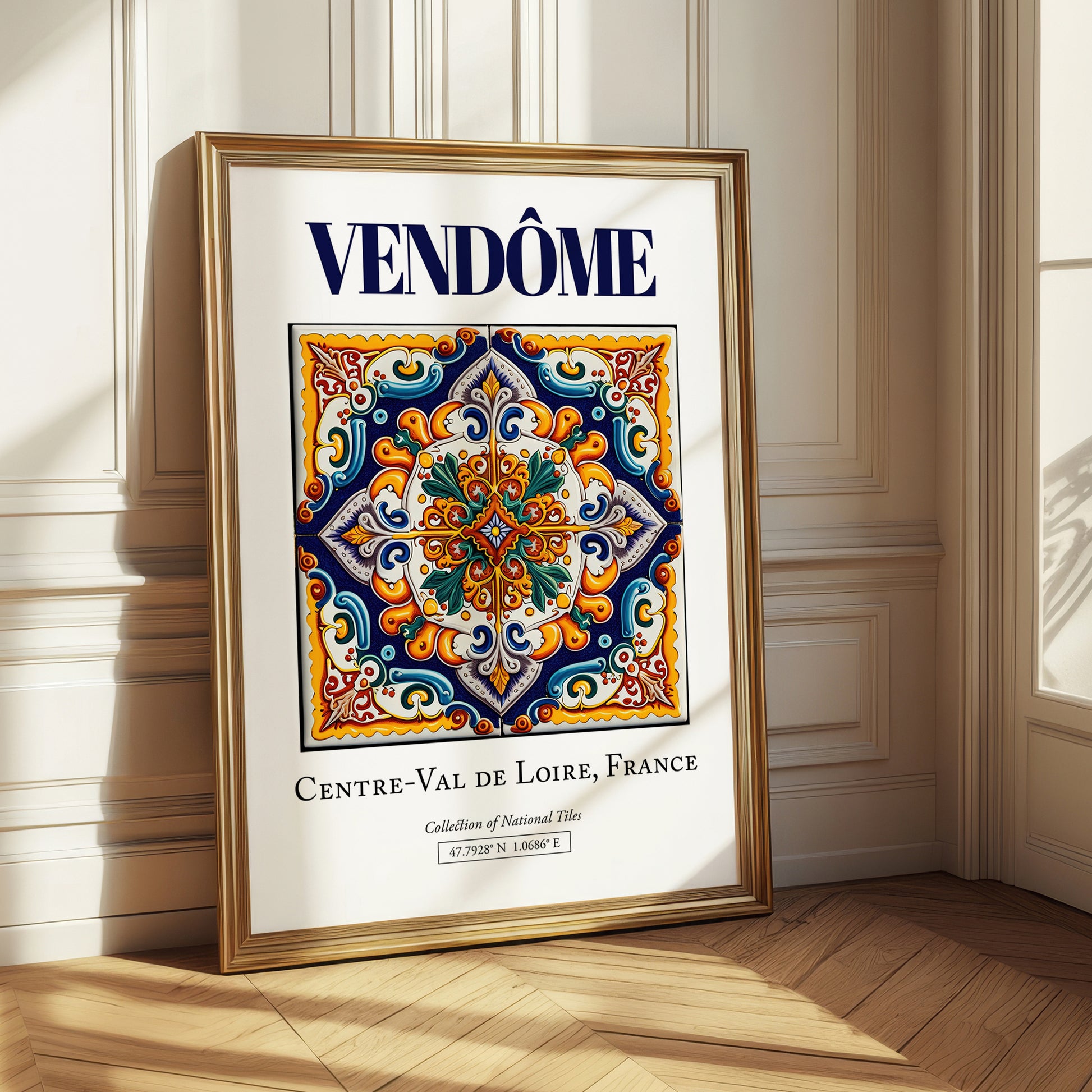 Vendôme, France – Travel Poster, styled in a charming Paris street view