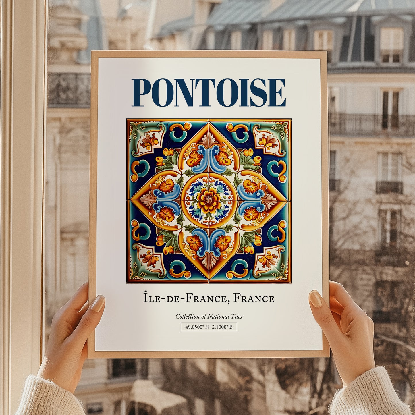 Pontoise, France – Retro Travel Poster