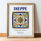 Dieppe, France – Travel Wall Art, in wooden frame leaning on the floor