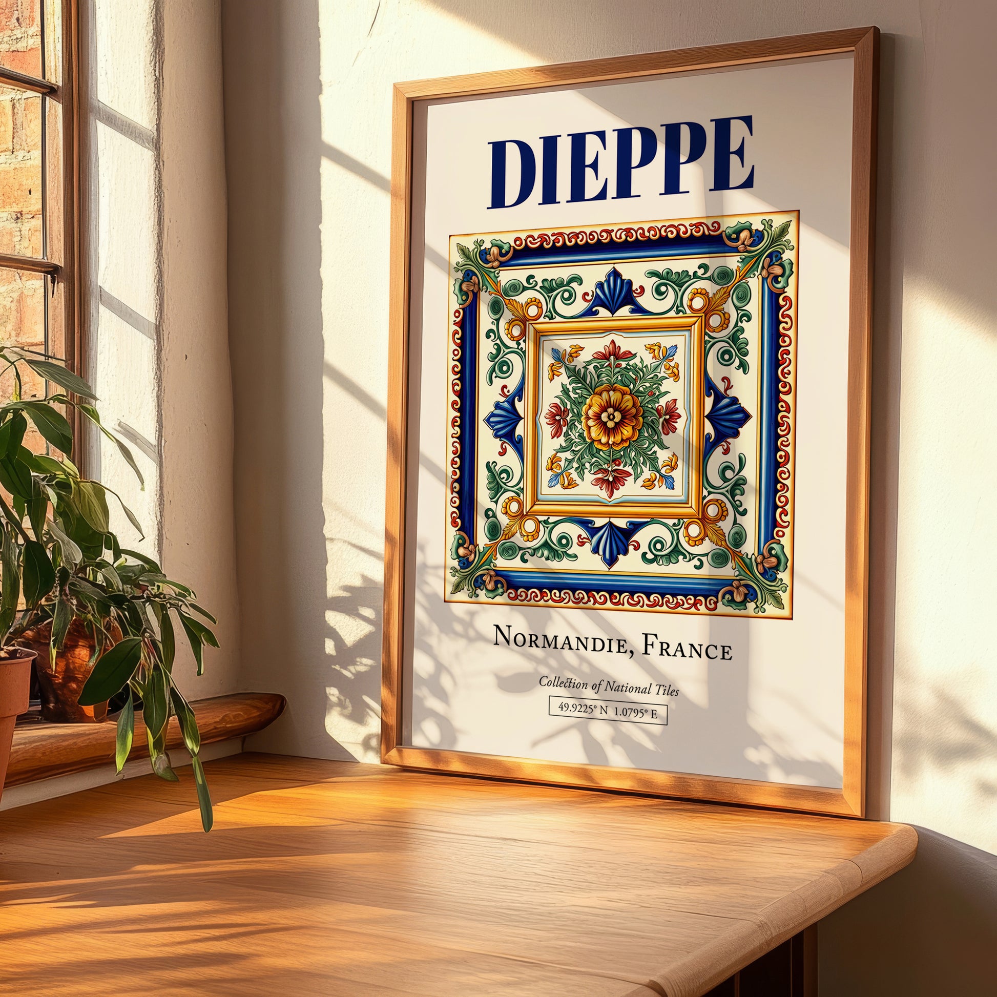 Dieppe, France – Travel Wall Art, clean layout with no caption