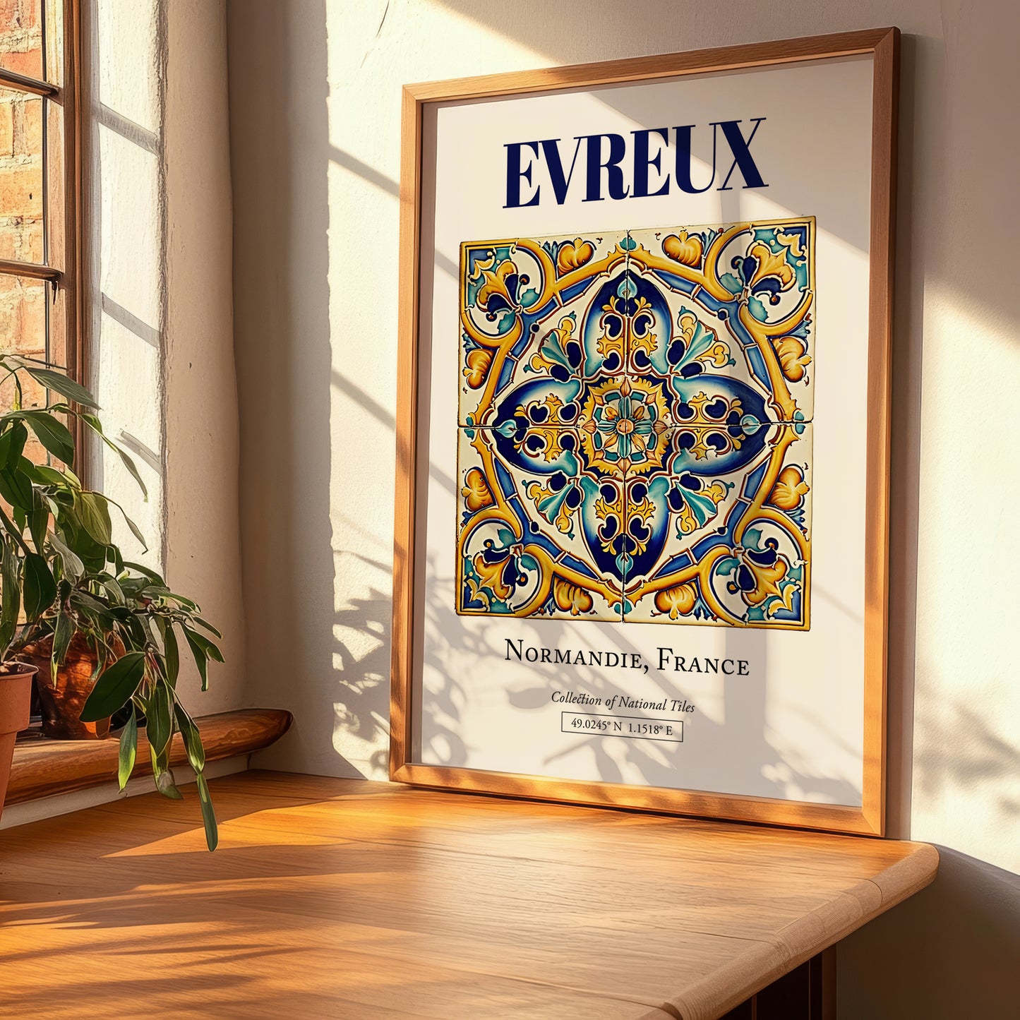 Evreux, France – Travel Print, clean layout with no caption