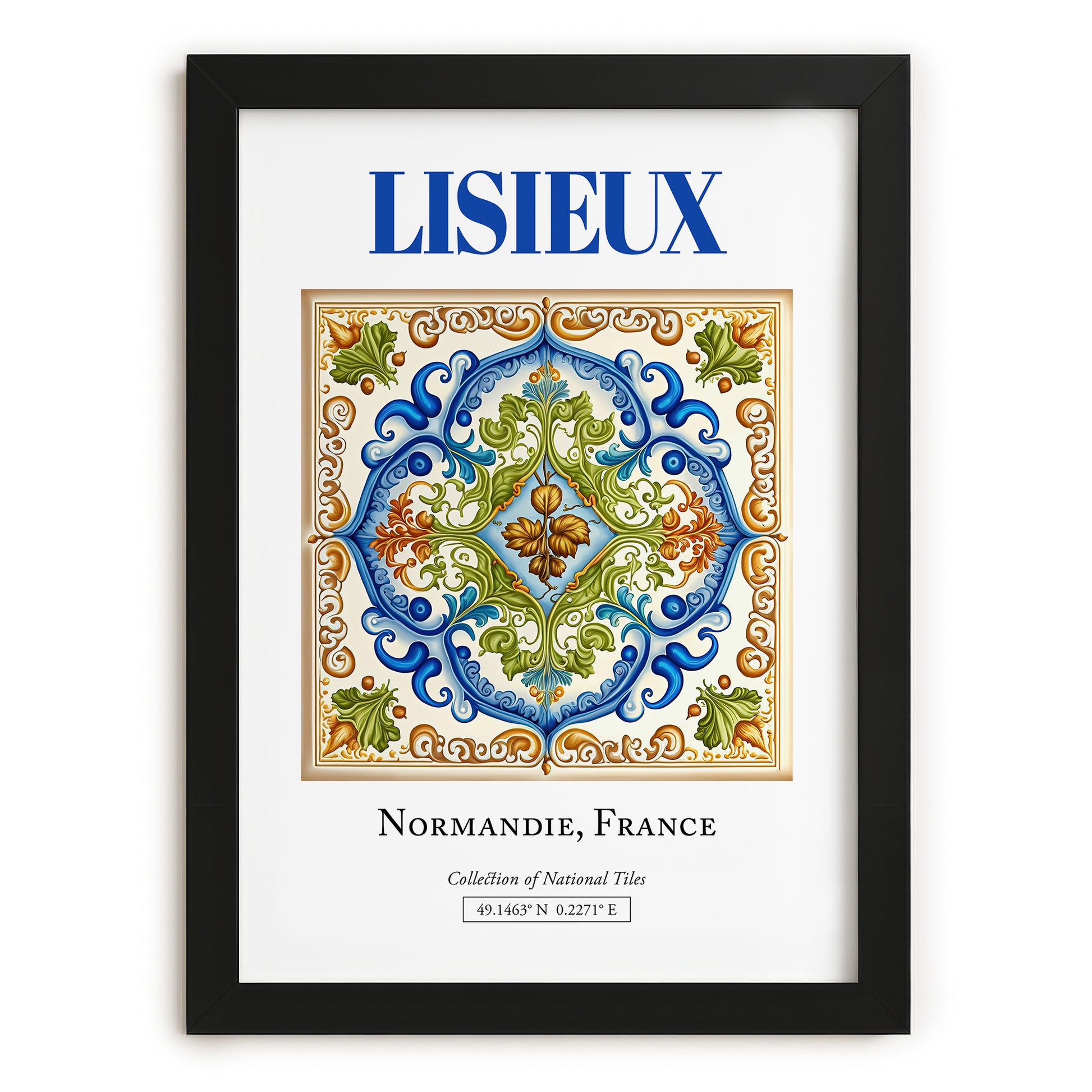 Lisieux, France – Travel Wall Decor, in sleek black frame