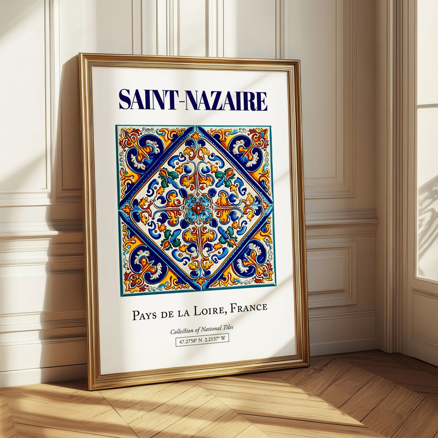 Saint-Nazaire, France – Travel Poster, styled in a charming Paris street view