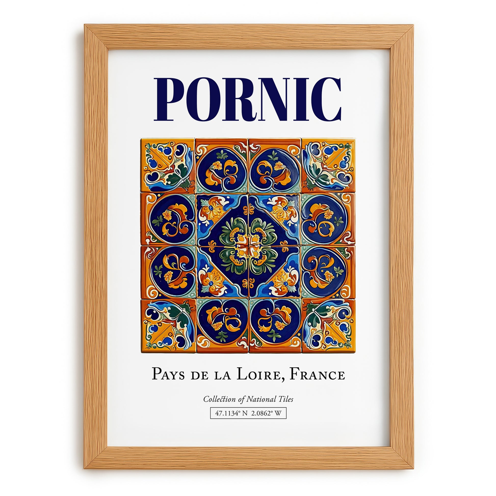 Pornic, France – National Pride Wall Decor, set in oak frame