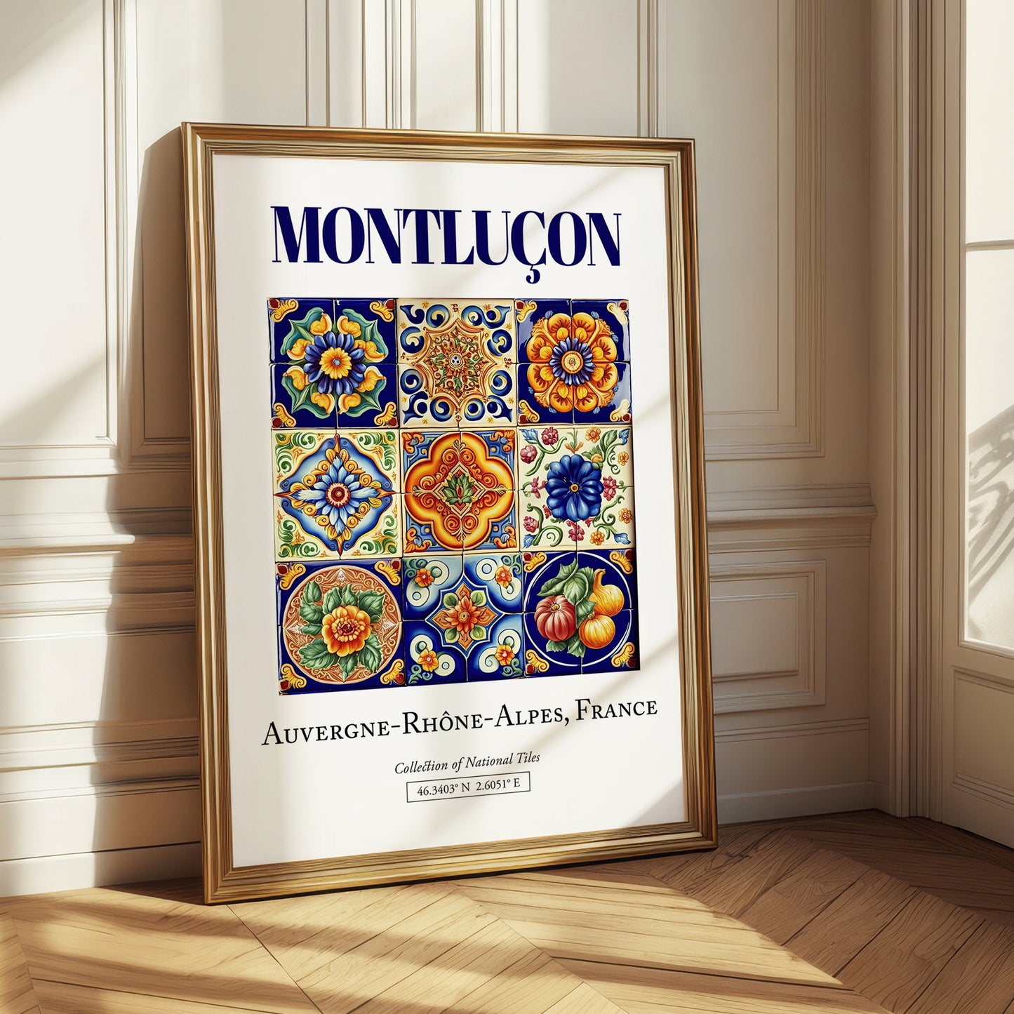 Montluçon, France – Travel Wall Art, styled in a charming Paris street view