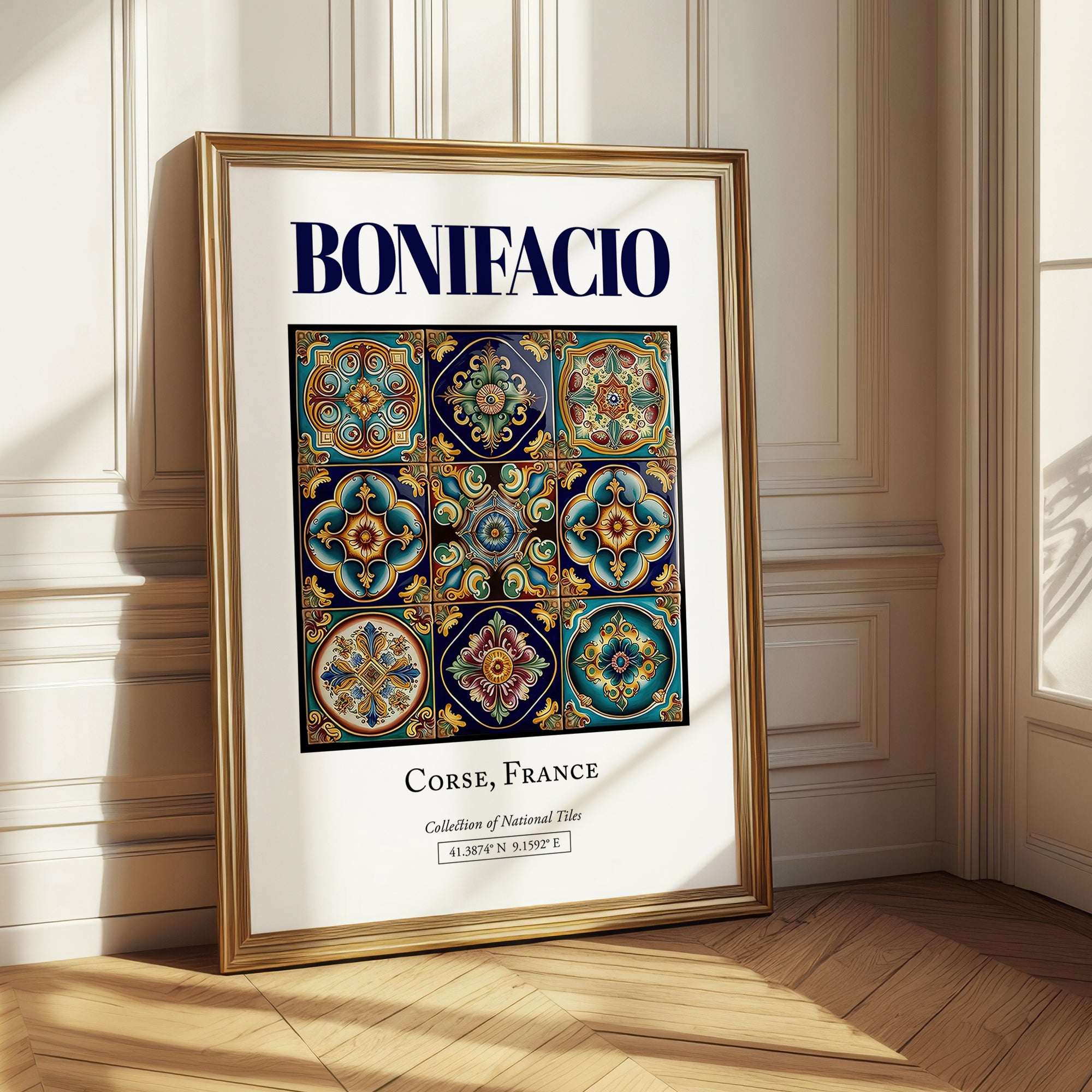 Bonifacio, France – Travel Poster, styled in a charming Paris street view