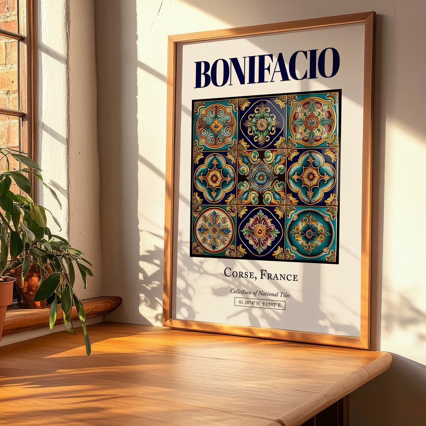 Bonifacio, France – Travel Poster, clean layout with no caption