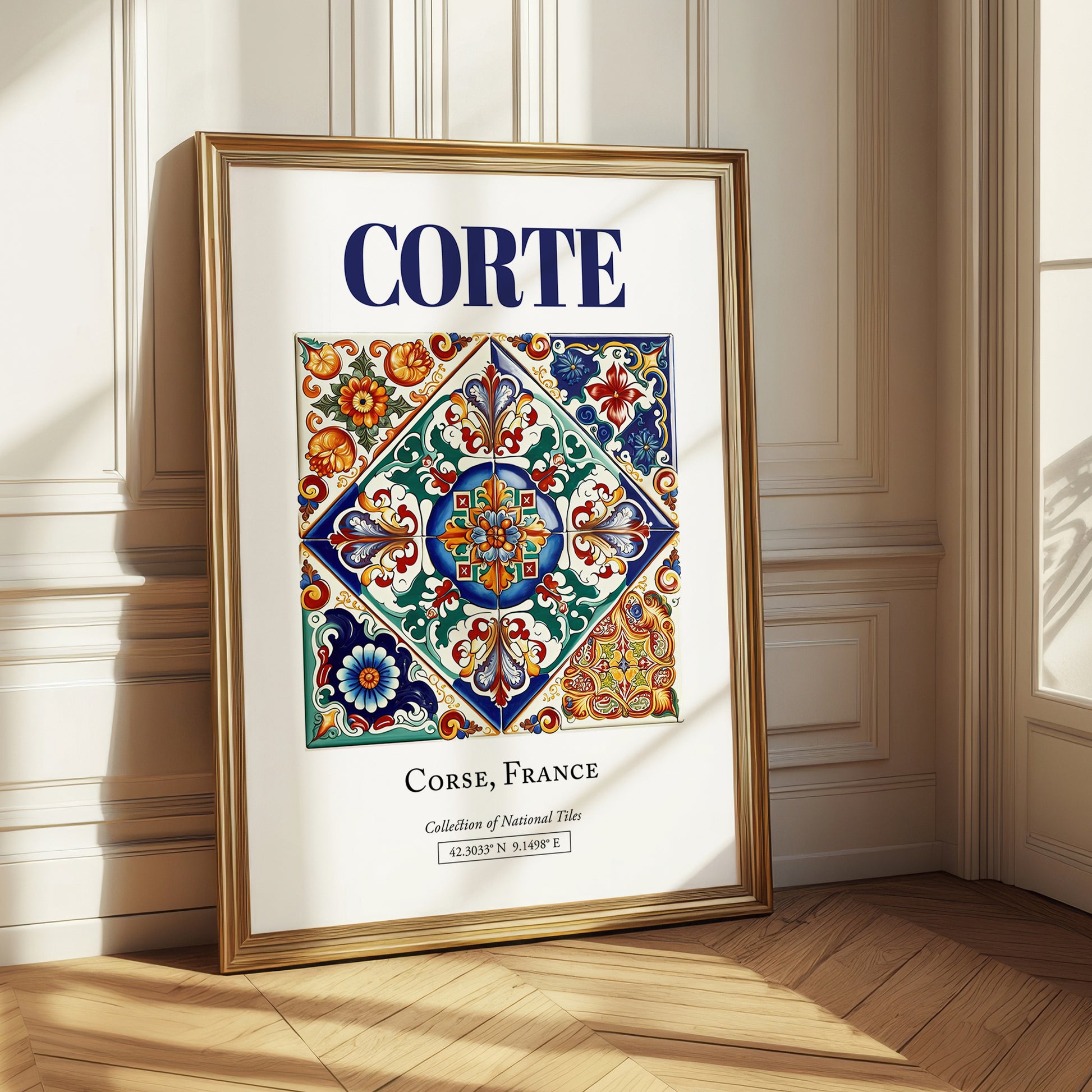Corte, France – Travel Wall Decor, styled in a charming Paris street view