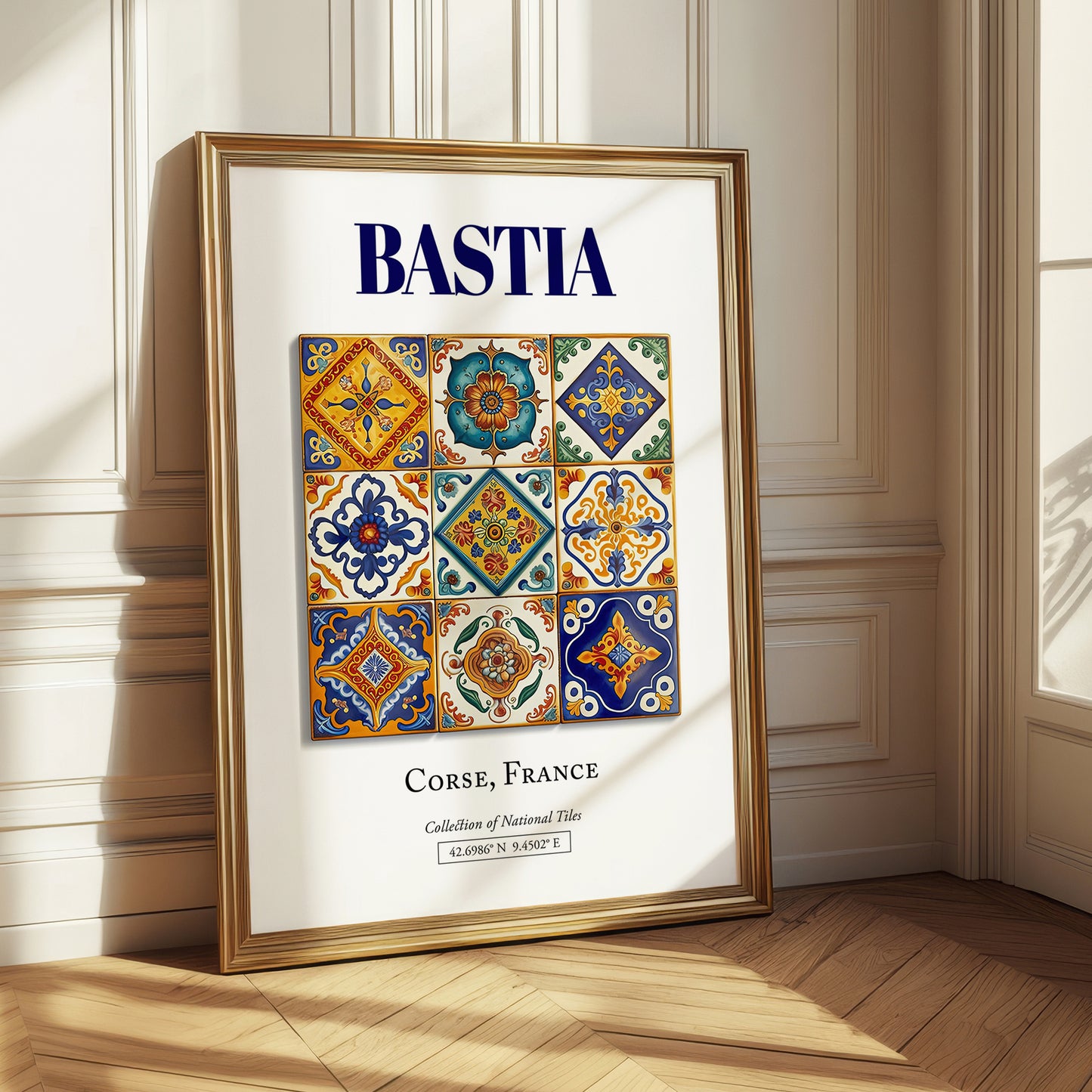 Bastia, France – Travel Print, styled in a charming Paris street view