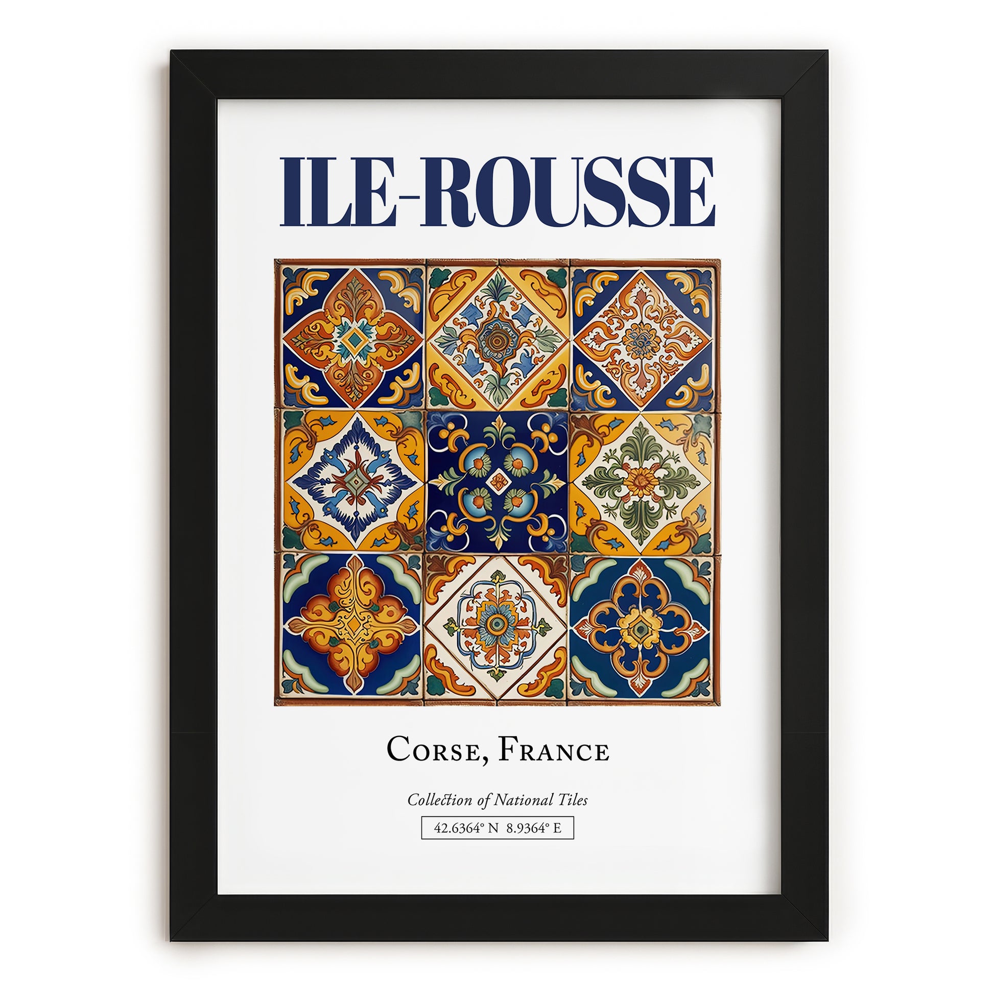 Ile-Rousse, France – Travel Wall Art, in sleek black frame