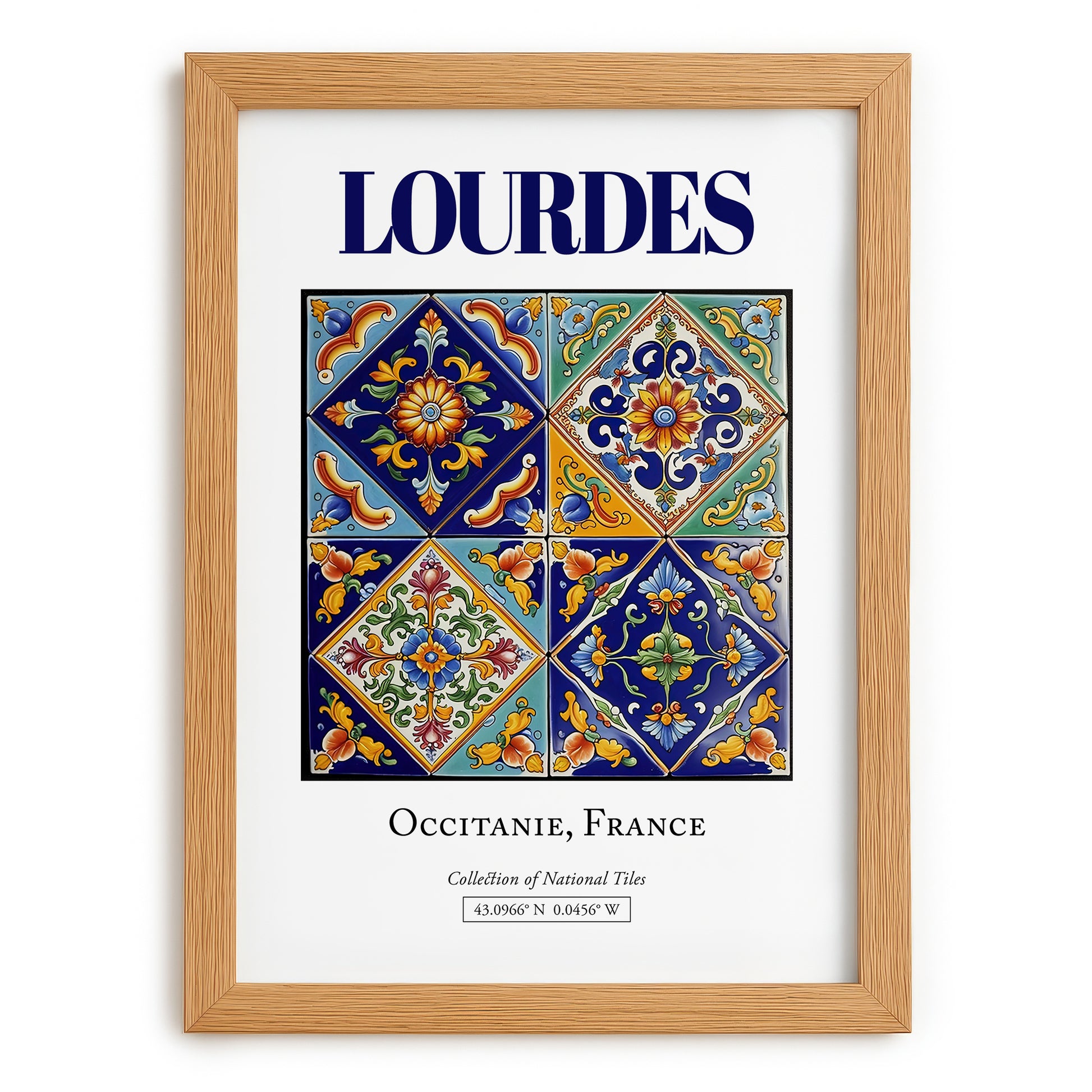 Lourdes, France – Away From Home Poster, set in oak frame