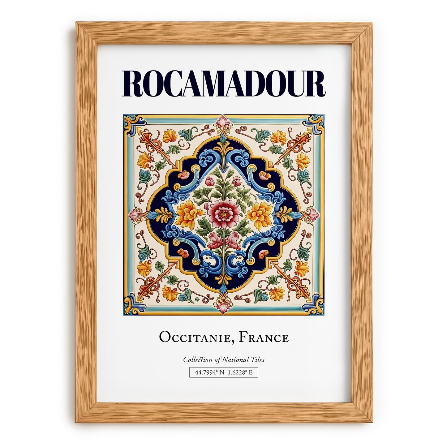 Rocamadour, France – World Travel Art, set in oak frame