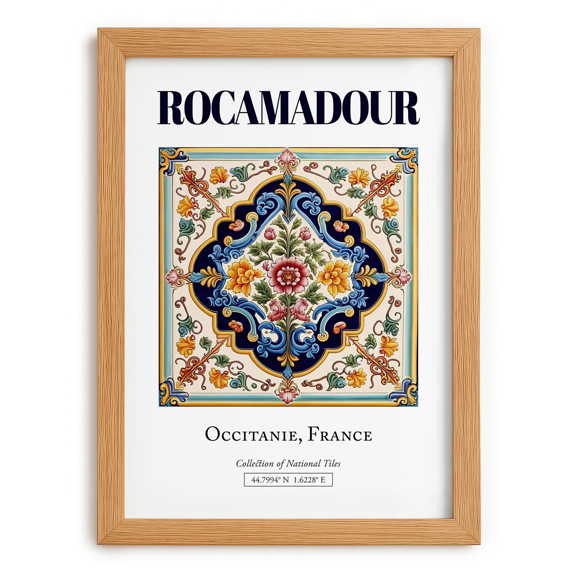 Rocamadour, France – World Travel Art, set in oak frame