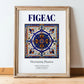 Figeac, France – Travel Print, in wooden frame leaning on the floor