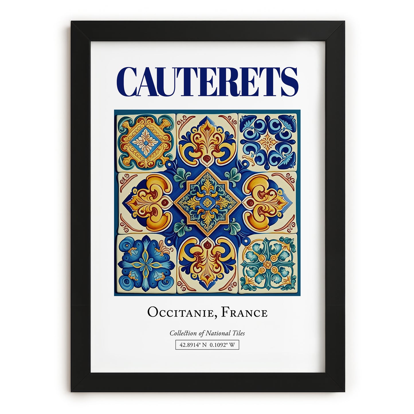Cauterets, France – Country Culture Poster, in sleek black frame