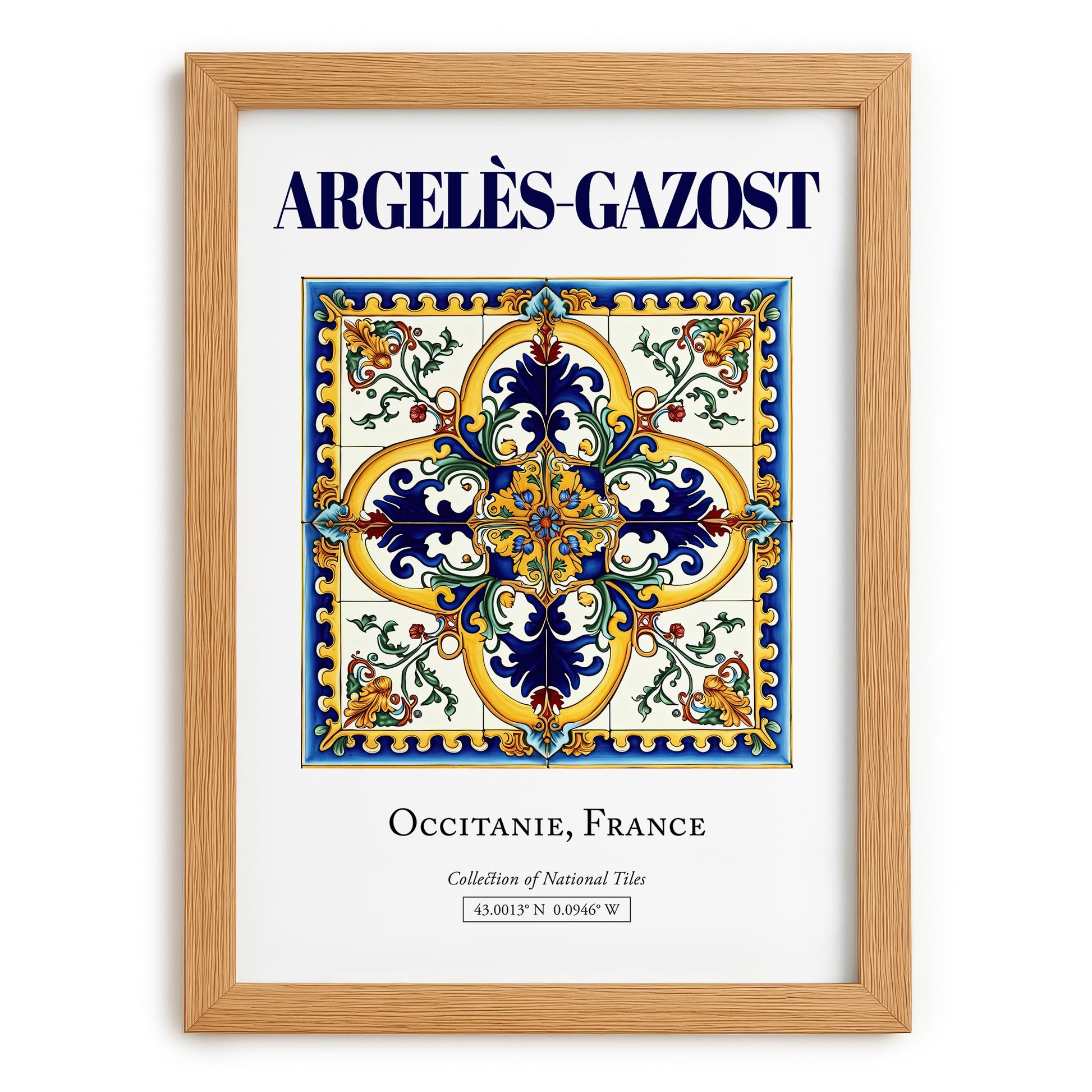 Argelès-Gazost, France – Travel Wall Decor, set in oak frame