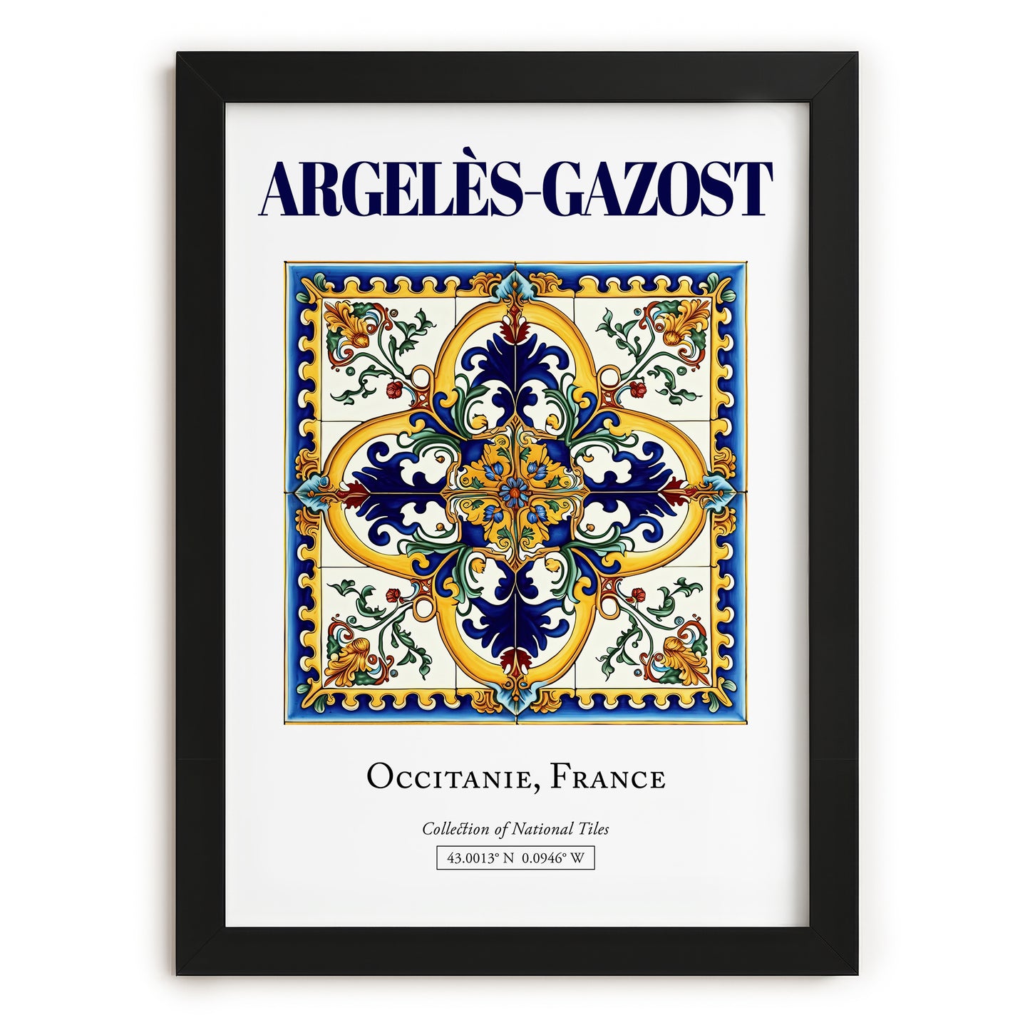 Argelès-Gazost, France – Travel Wall Decor, in sleek black frame