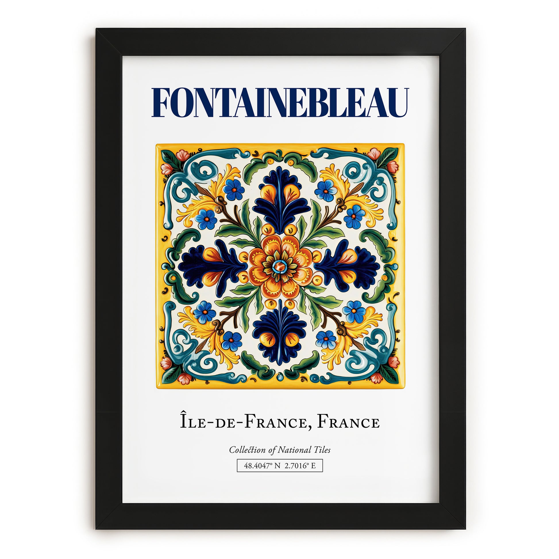 Fontainebleau, France – Travel Wall Art, in sleek black frame