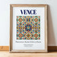Vence, France – Travel Print, in wooden frame leaning on the floor