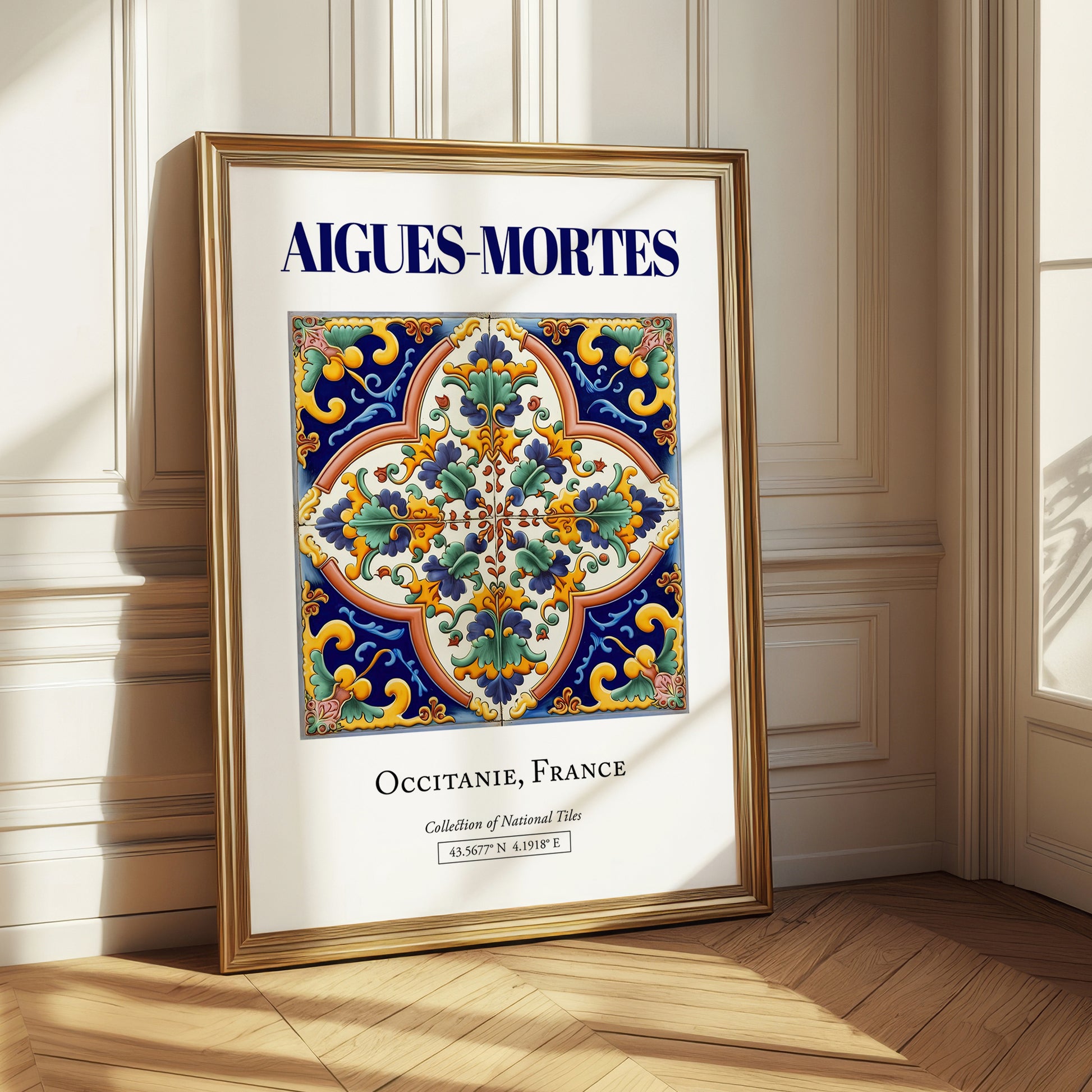 Aigues-Mortes, France – World Heritage Travel Poster, styled in a charming Paris street view