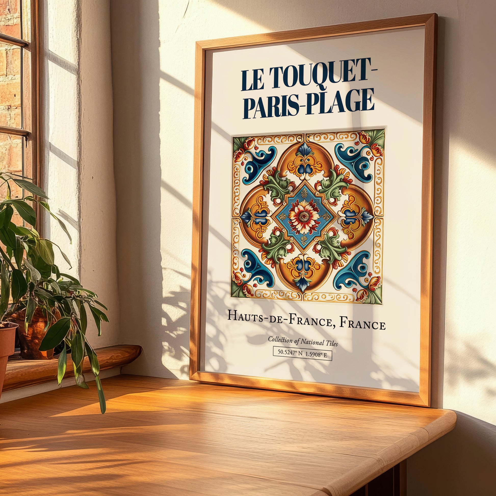 Le Touquet-Paris-Plage, France – Travel Poster, clean layout with no caption