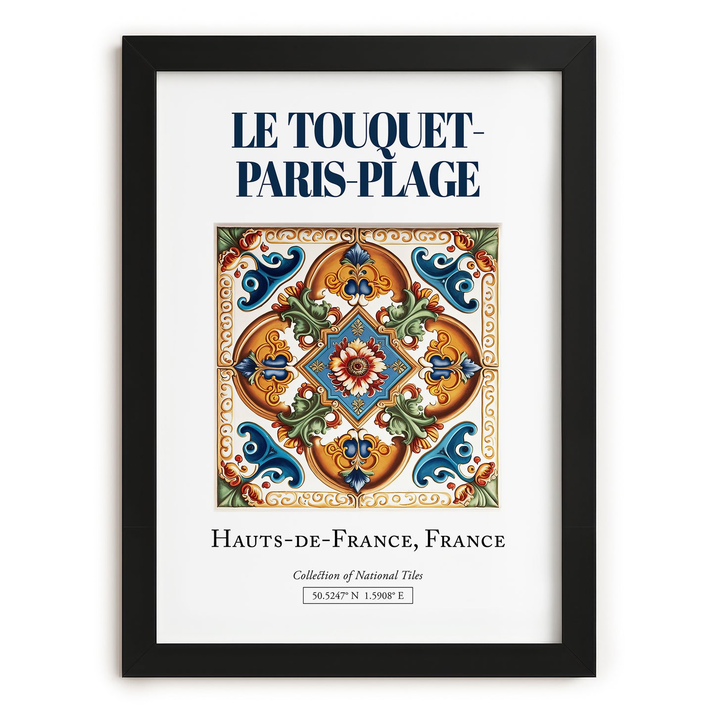 Le Touquet-Paris-Plage, France – Travel Poster, in sleek black frame