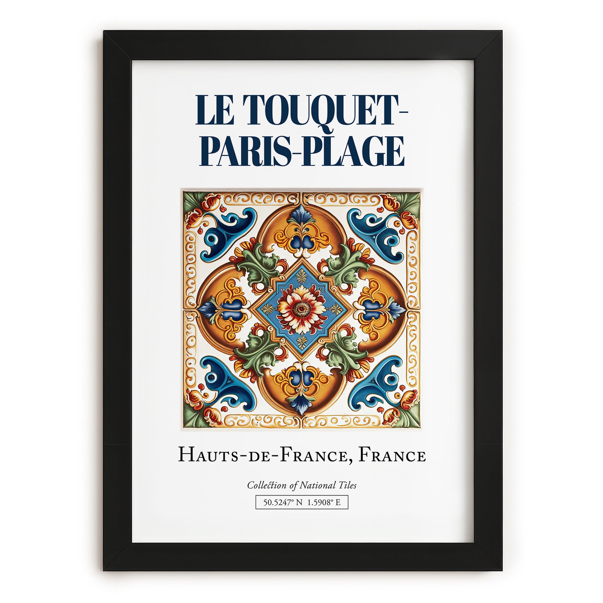 Le Touquet-Paris-Plage, France – Travel Poster, in sleek black frame
