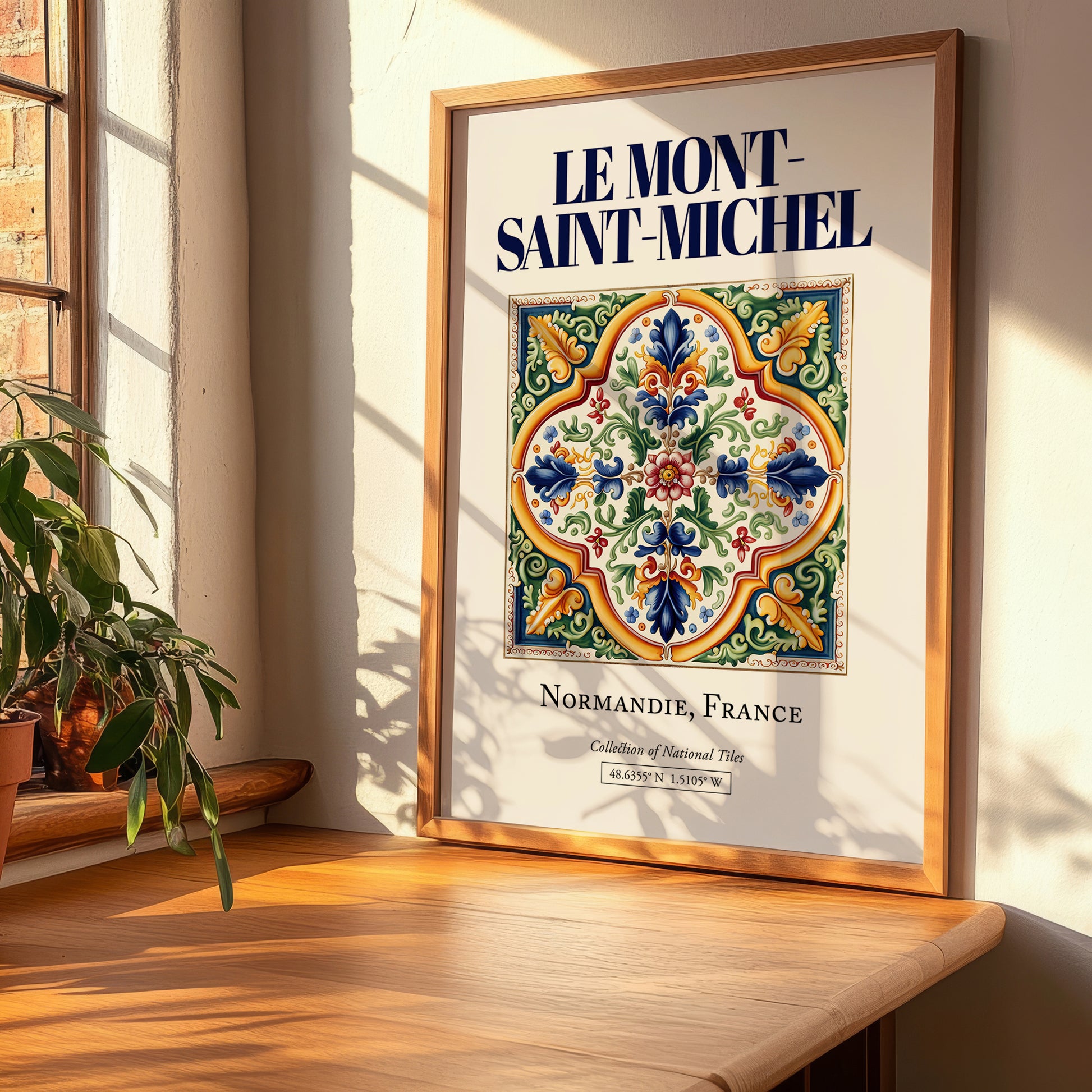 Le Mont-Saint-Michel, France – Travel Wall Art, clean layout with no caption