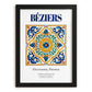 Béziers, France – Travel Poster, in sleek black frame