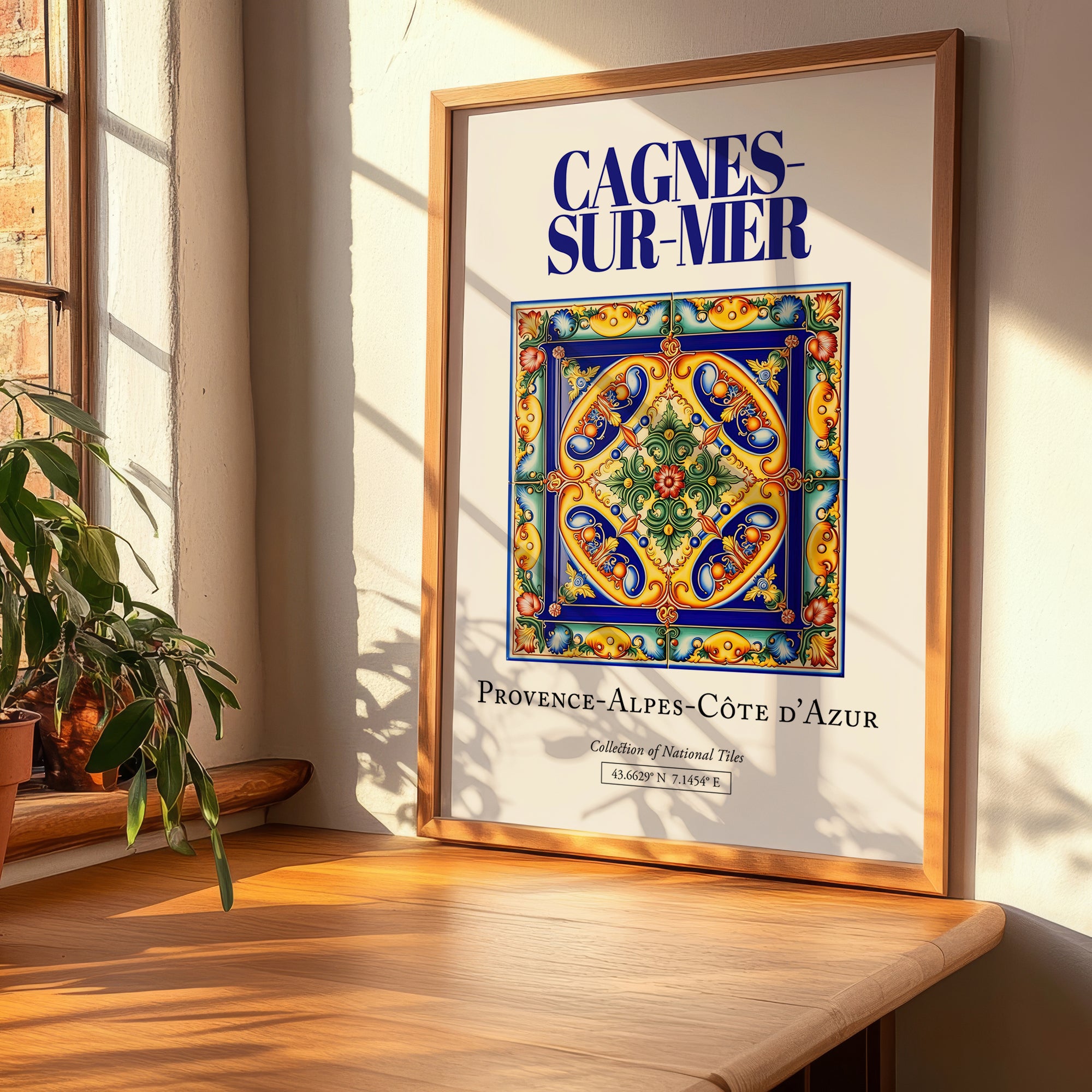 Cagnes-sur-Mer, France – Travel Print, clean layout with no caption