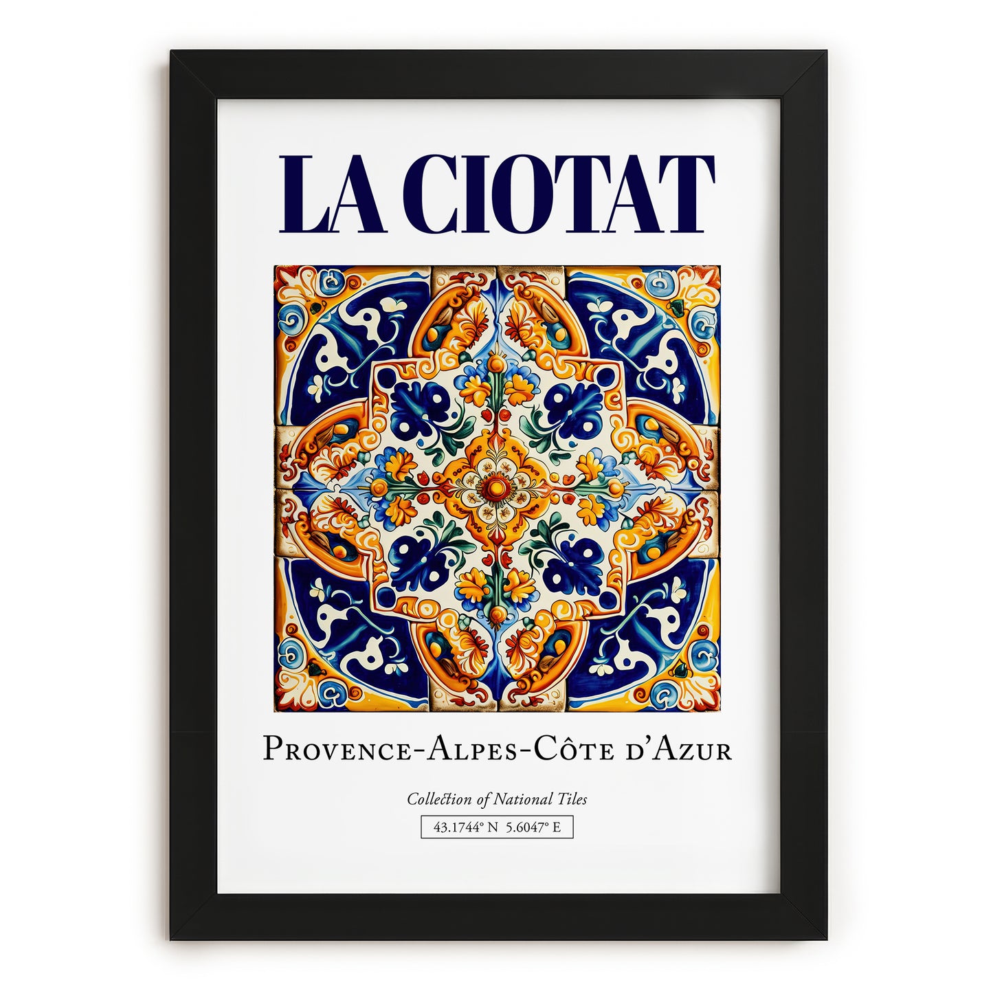 La Ciotat, France – Travel Print, in sleek black frame