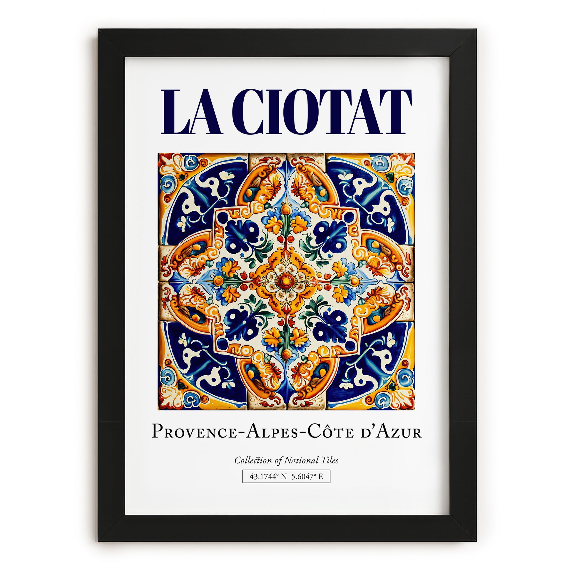 La Ciotat, France – Travel Print, in sleek black frame