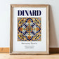 Dinard, France – Travel Poster, in wooden frame leaning on the floor
