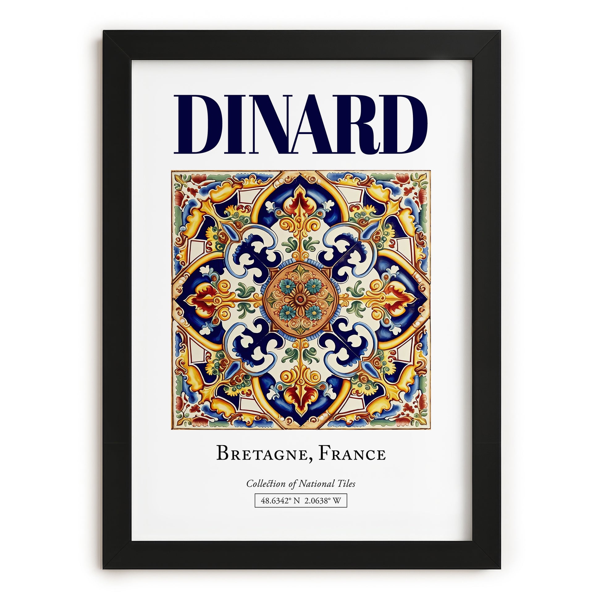 Dinard, France – Travel Poster, in sleek black frame