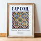 Cap-d'Ail, France – Cultural Heritage Wall Art, in wooden frame leaning on the floor