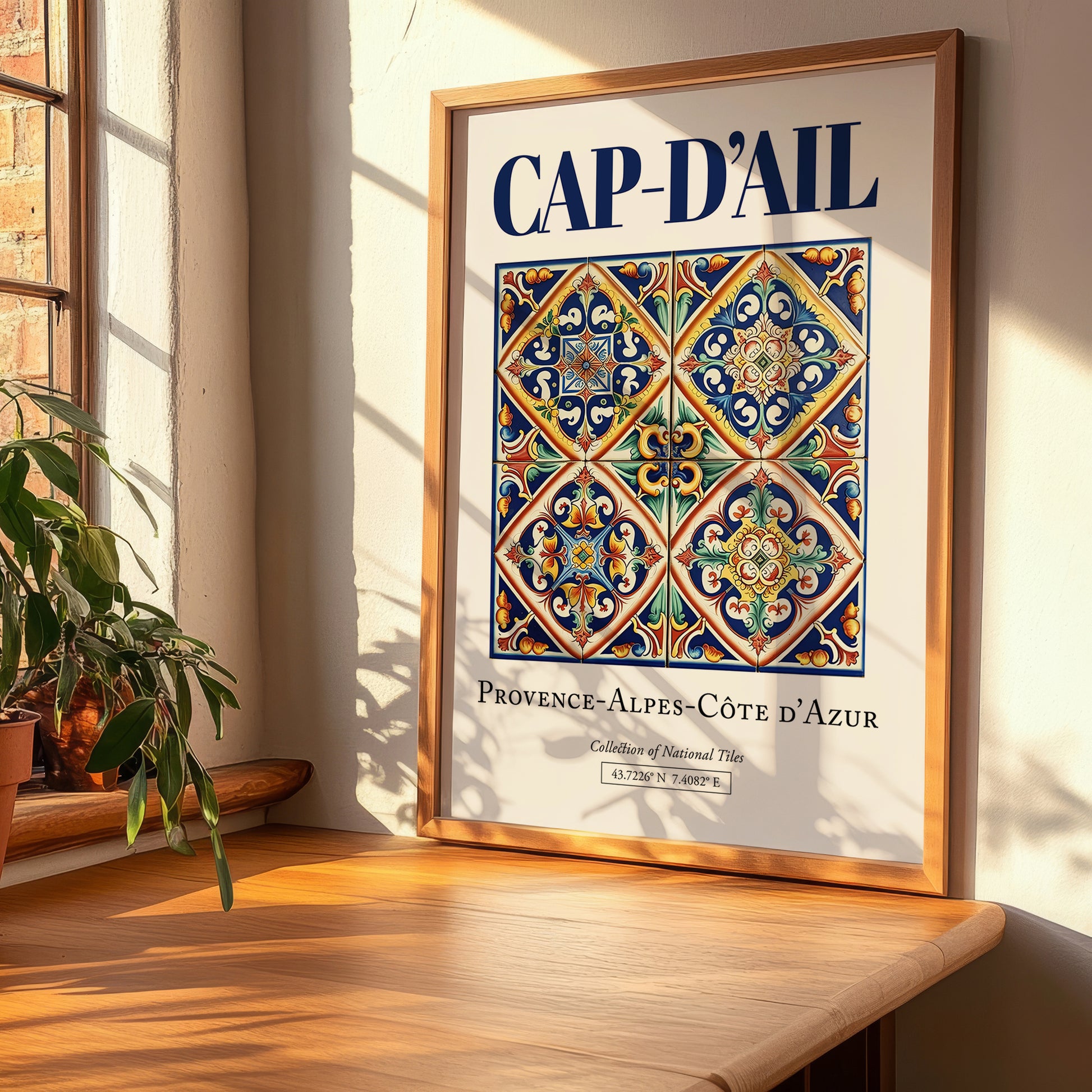 Cap-d'Ail, France – Cultural Heritage Wall Art, clean layout with no caption