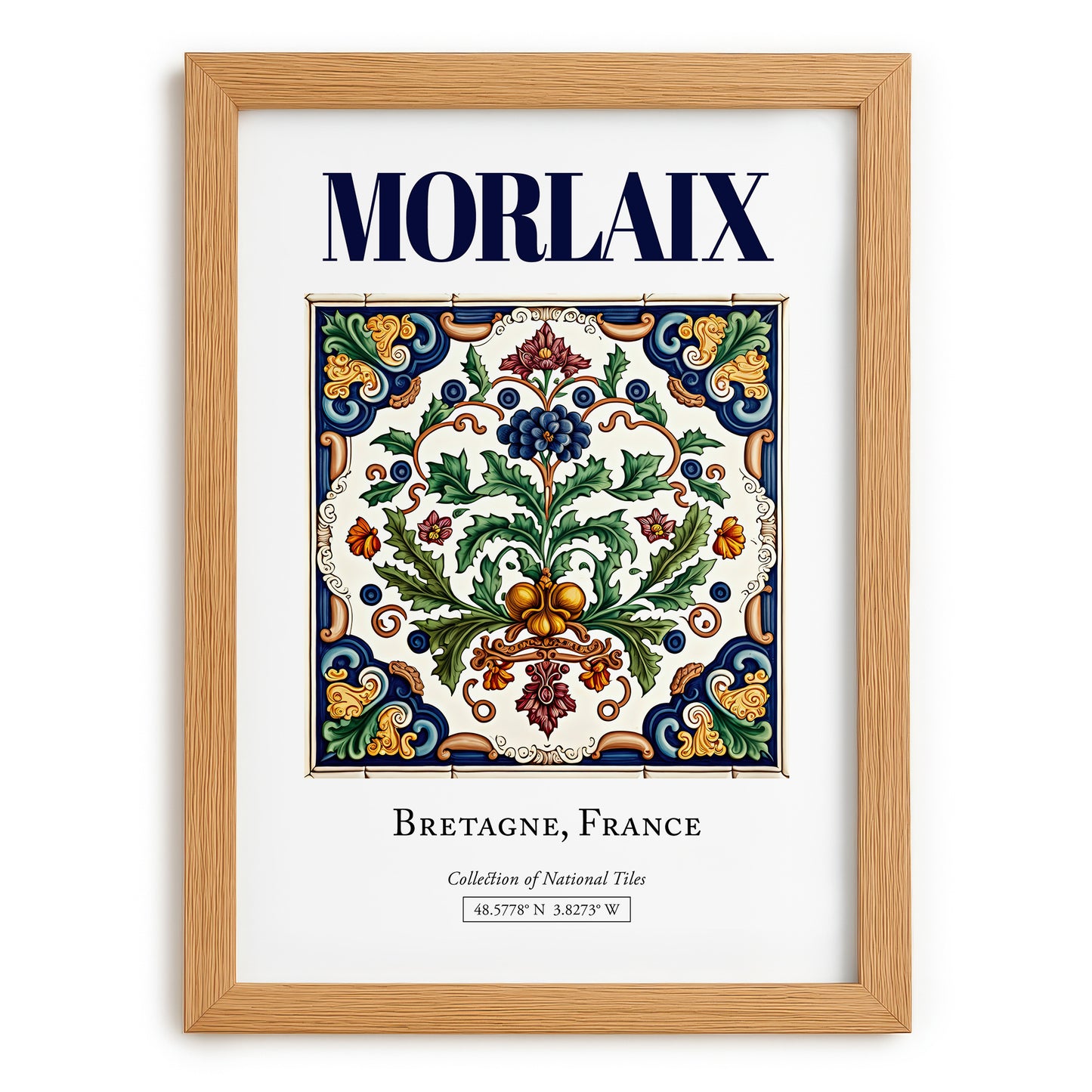 Morlaix, France – Travel Wall Art, set in oak frame