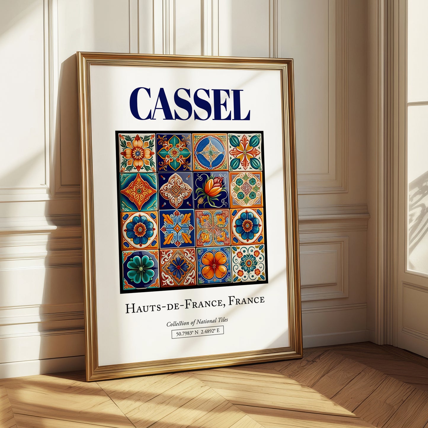 Cassel, France – World Heritage Travel Poster, styled in a charming Paris street view