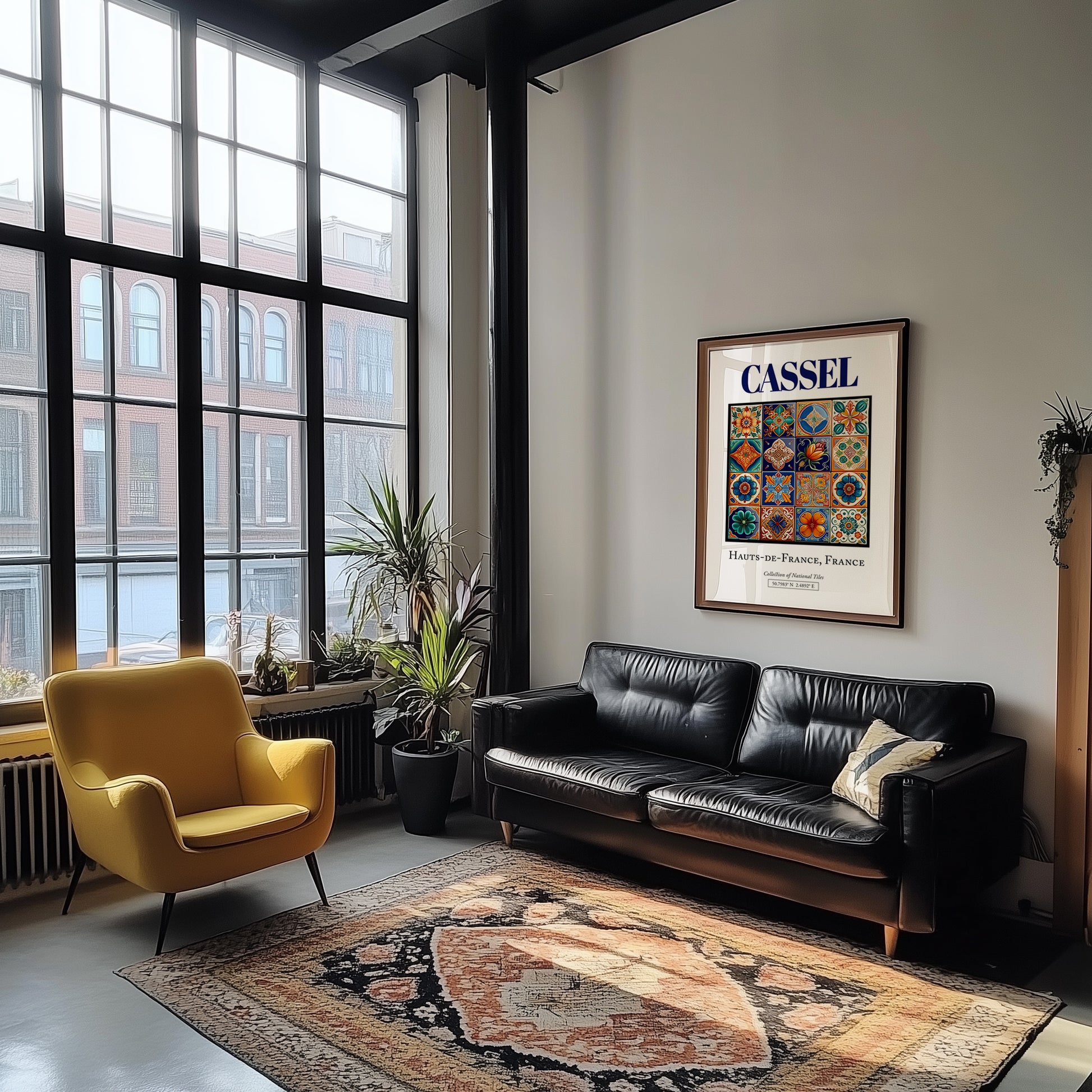 Cassel, France – World Heritage Travel Poster, unframed on coastal sand