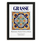Grasse, France – Tourist Destination Poster, in sleek black frame