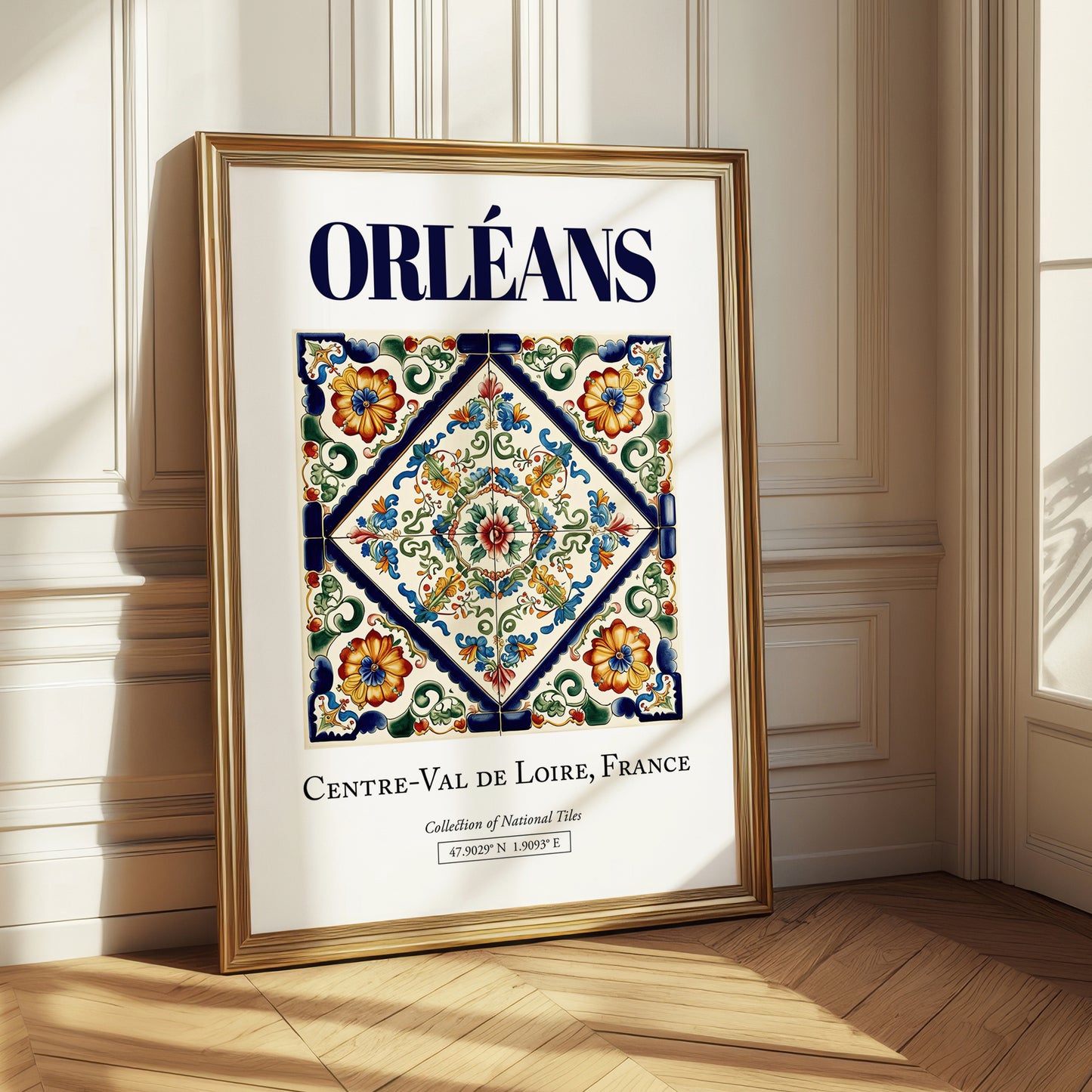 Orléans, France – Travel Print, styled in a charming Paris street view