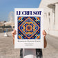 Le Creusot, France – Travel Poster, no-text version framed in wood