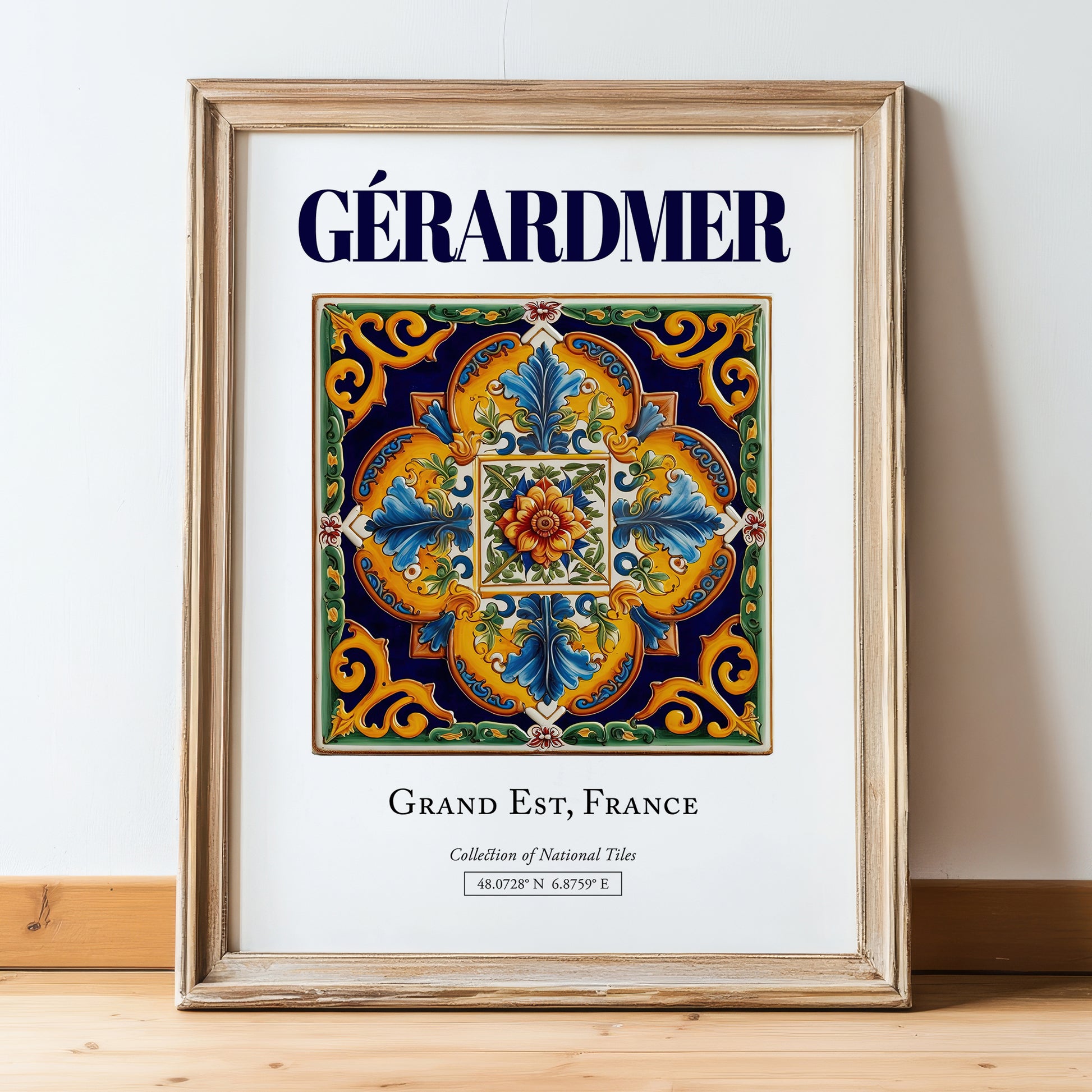 Gérardmer, France – Travel Print, in wooden frame leaning on the floor