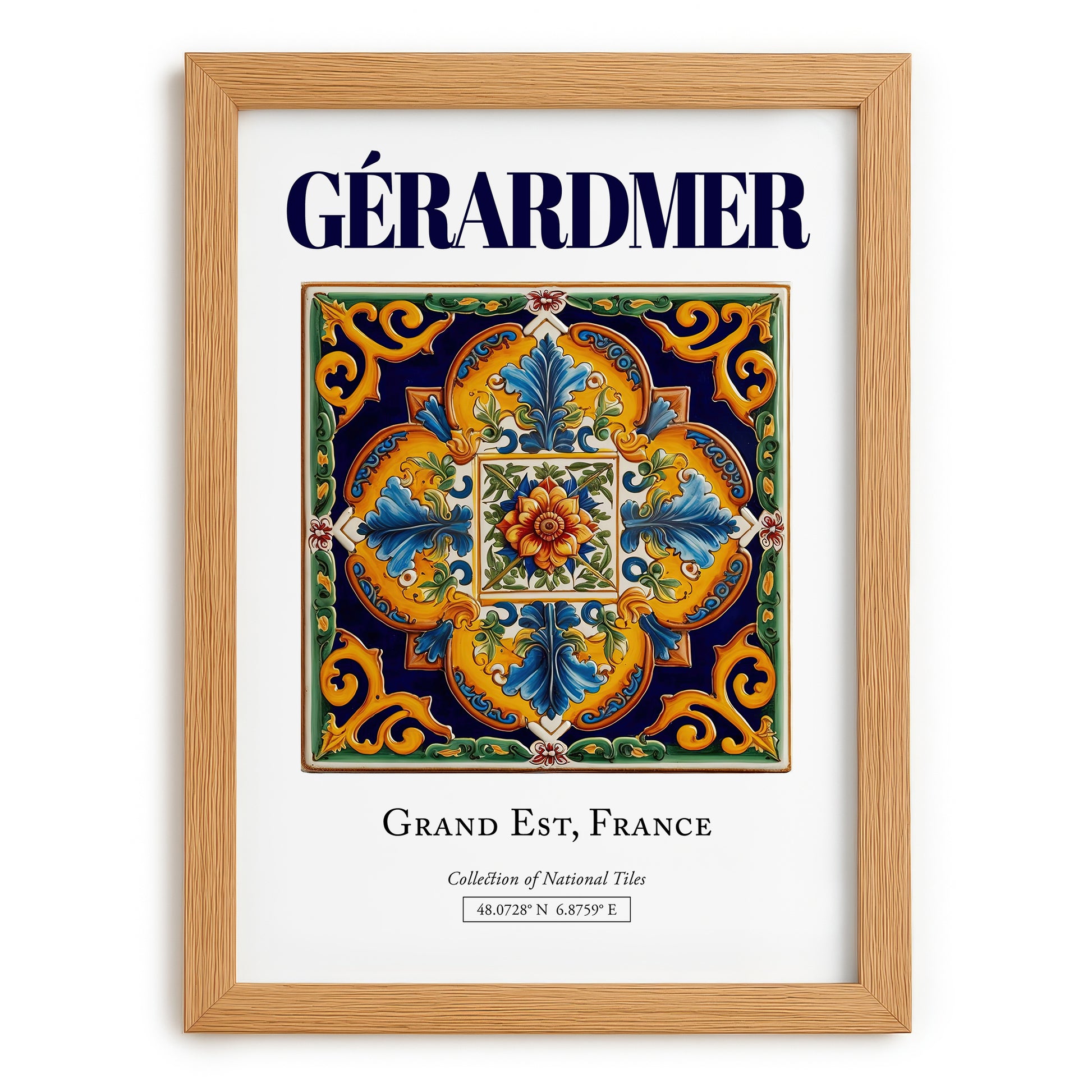 Gérardmer, France – Travel Print, set in oak frame